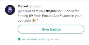 Earn money on Pocket app