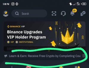 Participating in Binance learn and earn 