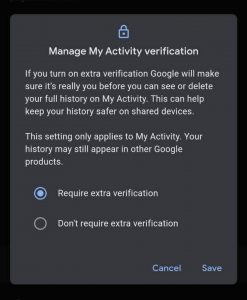 Protect google browsing Activity with password 
