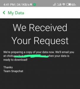 Easily get back Snapchat account history 