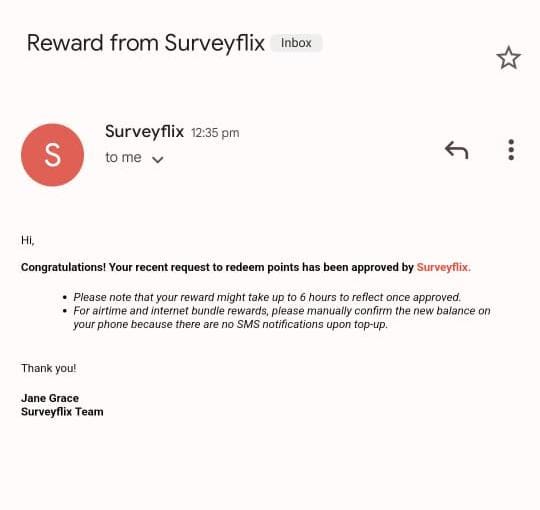 Surveyflix withdrawal proof