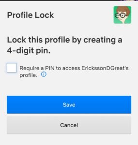 How to enable profile lock with a pin on Netflix 