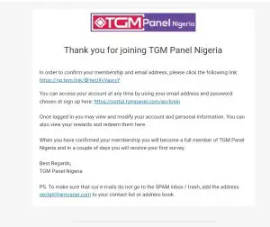 TGM registration mail
