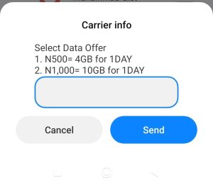 GLO 4gb for 500 Naira and 10gb for 1k