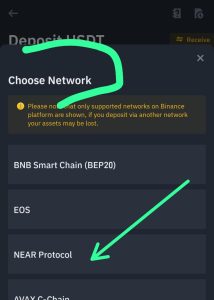 How to withdraw $1 Usdt from sweat wallet to Binance 