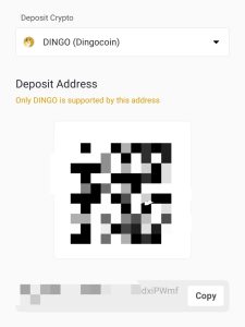 How to withdraw dingocoin from flip app