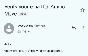 Amino move email verification 