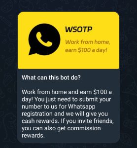 Is WSOTP bot legit or scam?