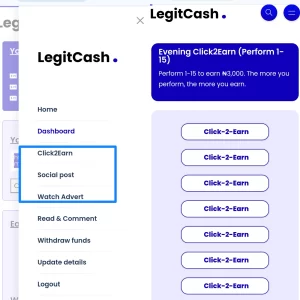 How to earn on legitcash.ng