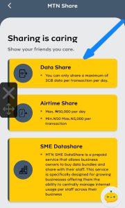How to transfer data on MTN 