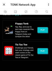Tonk Network App games 
